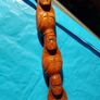 Large Carved Wooden Fork and Spoon, Possibly Resturant front shop advertising tool, Practicle use would require very large cooking pot Image 4