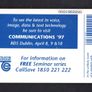 1997 Ireland 20 unit Communications 1997 expedition which took place in the RDS (ODS2) Call Card Used Image 2