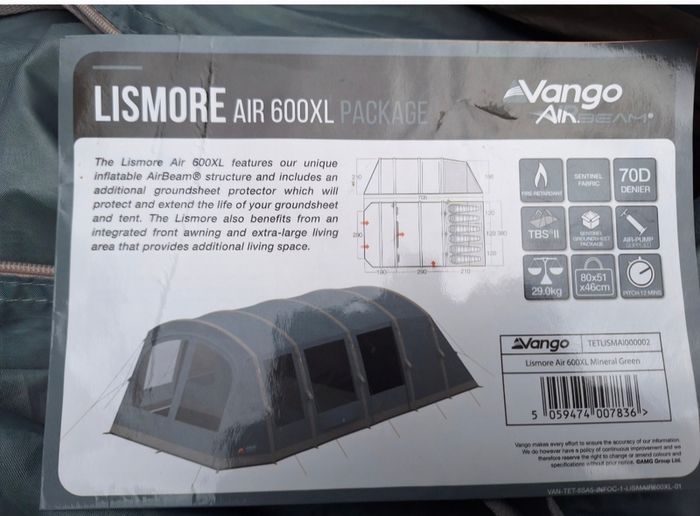 Airbean 600XL tent