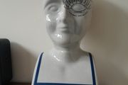 L.N. Fowler Phrenology Head 40cm