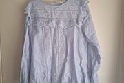 blue and white stripe River Island top