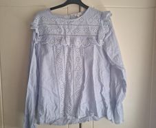 blue and white stripe River Island top