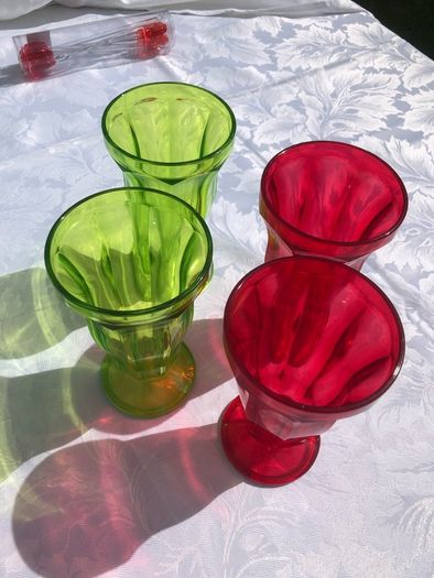 Sundae Glasses, spoons and glasses