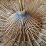 Vintage Oriental Hand Painted Bamboo Umbrella Image 6