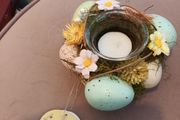 Brand new Easter glass T light holder
