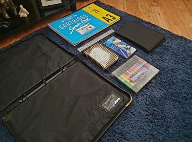 Large Art & Design Starter Bundle - Sketch Pads, Portfolios, Pencils, Markers & More