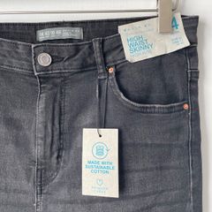 Denim Co. High waist skinny jeans faded black size 14 new