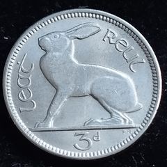 Ireland - 1966 - 3 Pence - Hare - High Grade - KM.12a - [#2048]