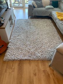 Luxury Shagy Silver Rug