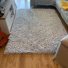 Luxury Shagy Silver Rug