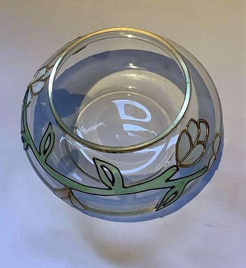 Vintage Paul Nagel Tiffany Style Glass Lidded Jar