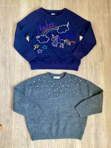 2 girls jumpers, 8-10y