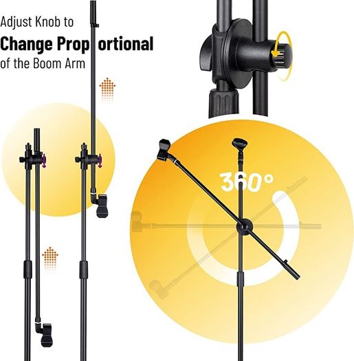Tripod Boom Sheet Microphone Stand Universal Metal Gooseneck Mic Stand, for Performance Singing Speech Wedding Stage and Outdoor (FREE POSTAGE)