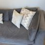 Grey diamond furniture chaise Image 3