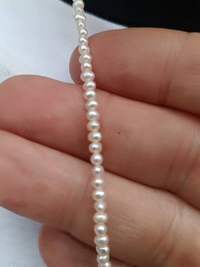Suarti Branded Baroque Pearl Necklace on Sterling Silver Closures