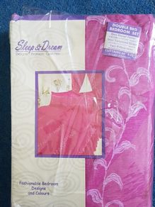 Double Bed Bedroom set With Curtains