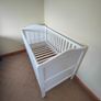 White Baby Cot / Cot Bed,  Good Condition Image 2