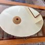 Pretty Early 20th Century Frameless Oval Bevelled Mirror with Original Chain Image 7