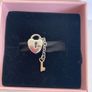 Pandora Two Tone Lock and 14k Gold Key Charm Image 3