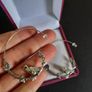 Cottagecore Birds on Branch Earrings Hoop Earrings Silver Tone Bohemian Nature Image 6