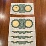 Lady Lavery 1964 X 5 One Pound Banknotes. 4 In Sequence Image 2