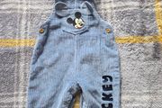 Mickey Mouse 6-9m Soft Corduroy Dungarees