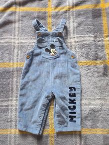 Mickey Mouse 6-9m Soft Corduroy Dungarees