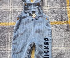 Mickey Mouse 6-9m Soft Corduroy Dungarees