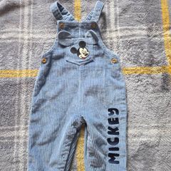 Mickey Mouse 6-9m Soft Corduroy Dungarees