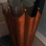 Copper and brass umbrella stand. Image 3