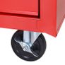 5 Drawer Roller Tool Cabinet Storage Box Workshop Chest Garage Wheeling Trolley w/ Handle - Red Image 7