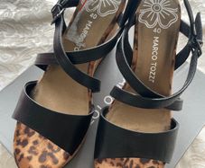 Marco Tozzi Wedge Sandals - Black- Size 40