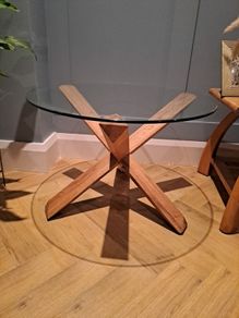 Glass coffee table small
