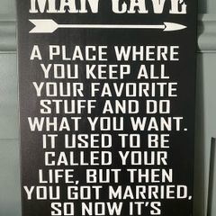 Funny Man cave Tin Metal Sign