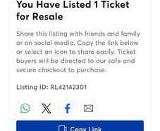 Matilda Stall Ticket