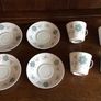 Pretty Queen Anne Blue floral cups saucers and Sides Image 5