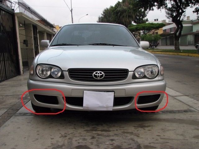 Original Set Toyota Corolla E11 VVTI 00-02 Facelift Front Bumper Non Fog light Grille Blanks Pair Drivers & Passengers Side. 81481-12020 81481-12040