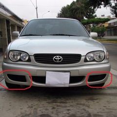 Original Set Toyota Corolla E11 VVTI 00-02 Facelift Front Bumper Non Fog light Grille Blanks Pair Drivers & Passengers Side. 81481-12020 81481-12040