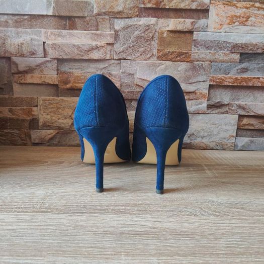 Blue Suede High Heels, size 6