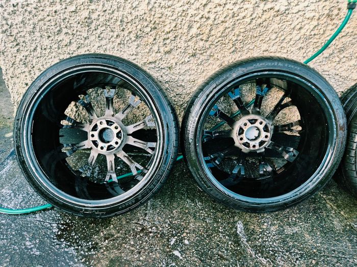 R20 5x120 BMW Style 669M staggered alloy wheels with good tyres