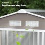 7ft x 4ft Lockable Garden Storage Shed, Metal Tool Storage Sheds with Sloped Roof and Foundation, Grey Image 6