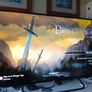 Sony PlayStation 3 PS3 Slim Black Console CECH 3003A 160 gb 2  Controllers and 3 games e/c Image 2