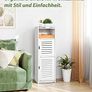 Waterproof Bathroom Cabinets,Bathroom Storage Units with Open Storage Shelf,Free-standing Floor Cabinets,Corner Organizer Cupboard for Bedroom Kitchen Hallway,White. Image 7