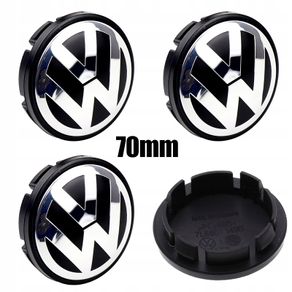 4pcs VW Volkswagen Wheel Center Alloy Cap Emblem Badge 7L6601149B 70MM FOR 2004-2010 Touareg 2004-2015 TRANSPORTER 2004-2015 Campmob