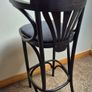 Mid-Century Modern Ebonized Bentwood Fanback Bar Stool Image 6