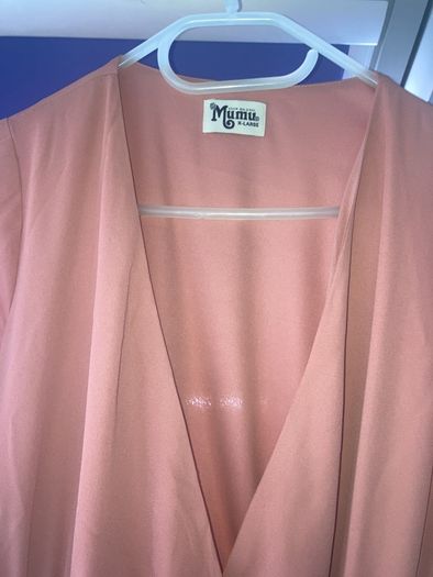 Long wedding guest/bridesmaid maxi dress blush pink/peach tone