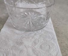 Vintage Bohemia Hand Cut Lead Crystal 24% Au Plomb Czechoslovakia  small bowl