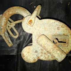 Large Old Collectors PadLock Opened No Key, likely from the 19th or early 20th century, which may have originally been used for securing railroad cars Postage Available
