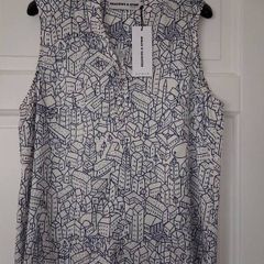 Meadows and Byrne Sleeveless Top - Size M UK 10 - BNWT RRP 60