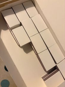 Black empty matchboxes